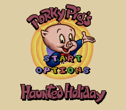Porky Pig's Haunted Holiday (Europe) Title Screen